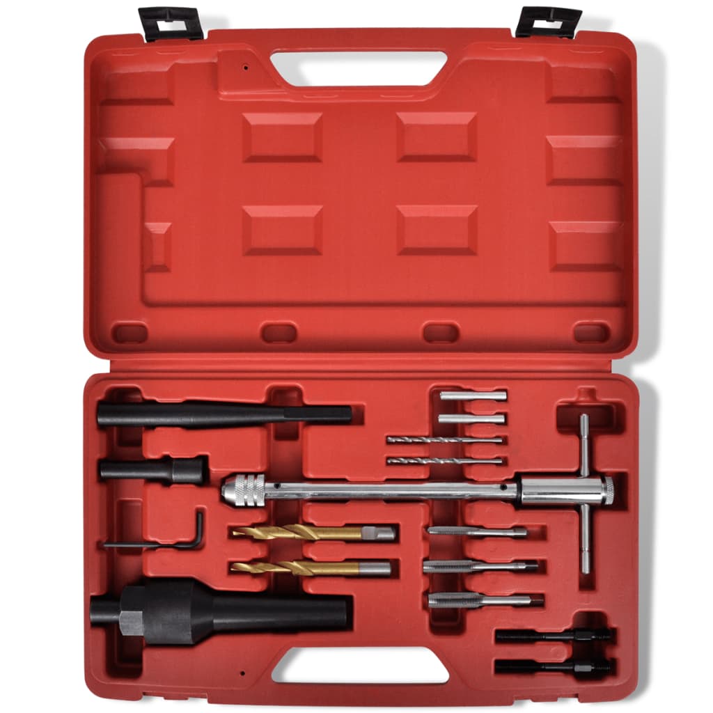 Kit removedor vela de incandescência reparador segmento 16 peças