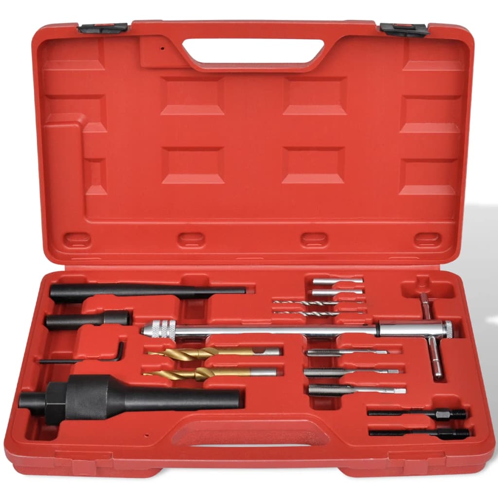 Kit removedor vela de incandescência reparador segmento 16 peças