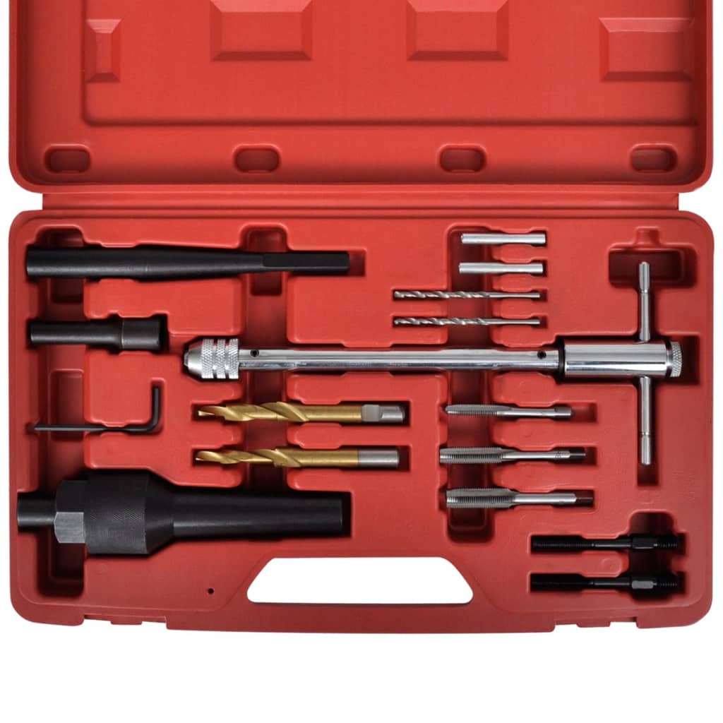 Kit removedor vela de incandescência reparador segmento 16 peças