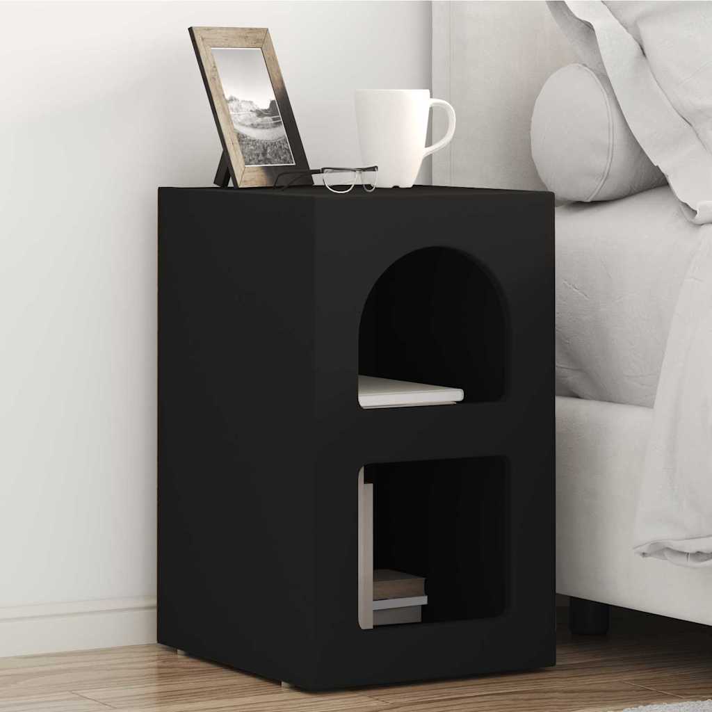 Mesa-de-cabeceira elst 2 unid. preto 29,5 x 33,5 x 50 cm