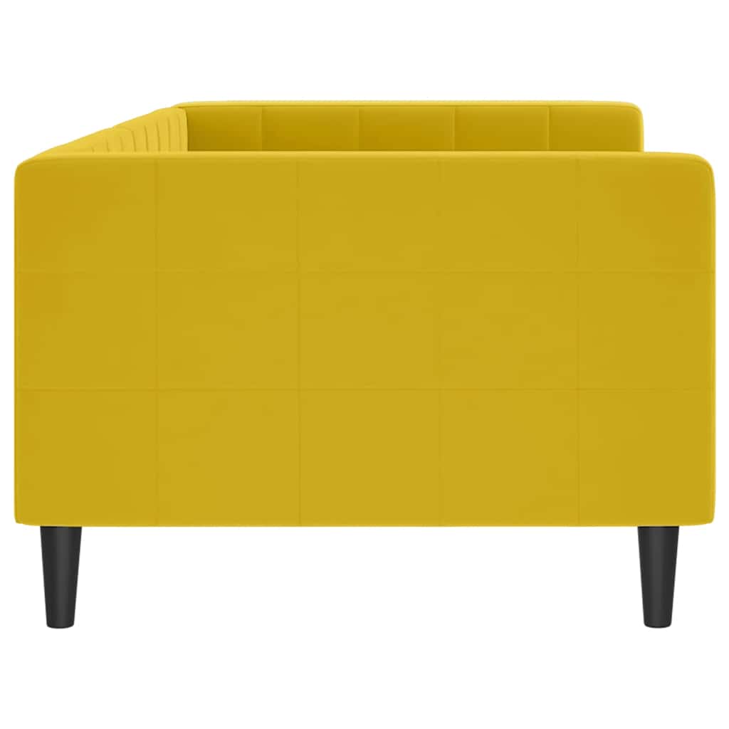 Sofá-cama 90x200 cm veludo amarelo
