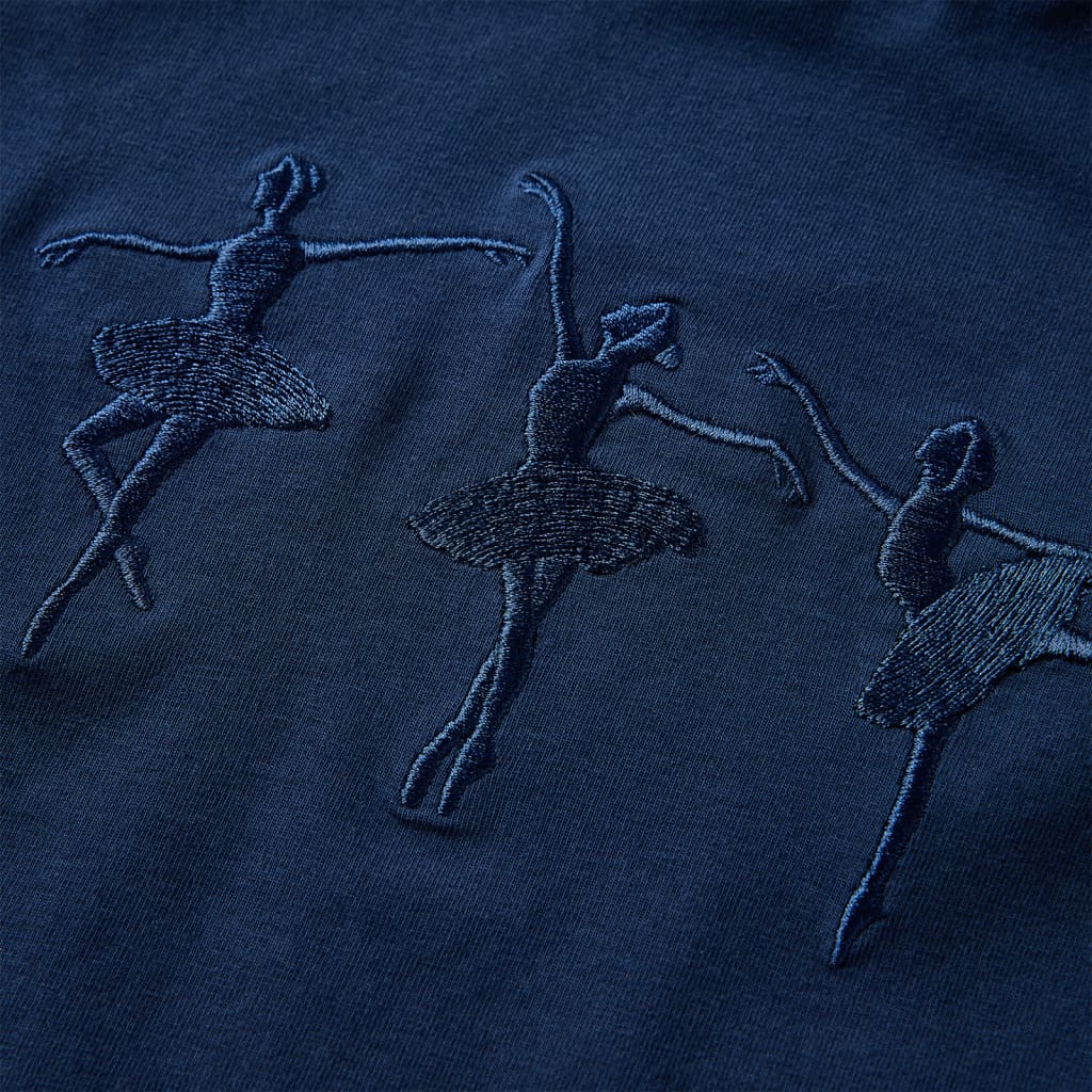 T-shirt de manga comprida para criança azul-marinho 104