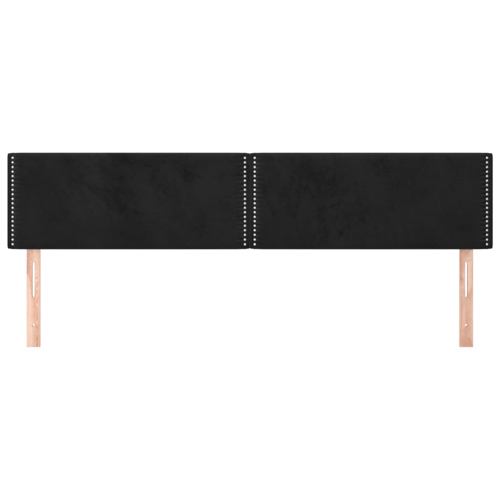 Cabeceiras preto 200x5x78/88 cm veludo