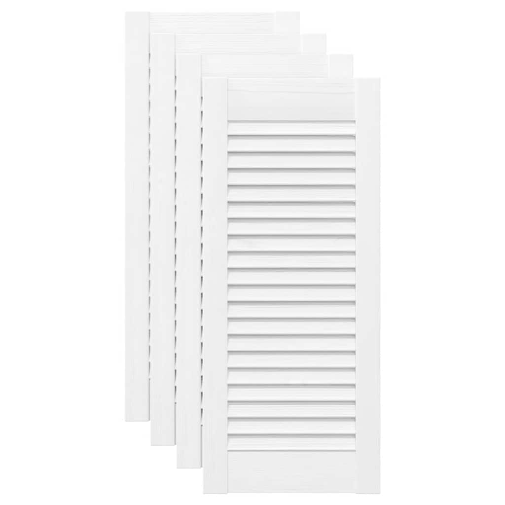 Portas de armário 4 pcs design de persiana 69x29,5 cm branco