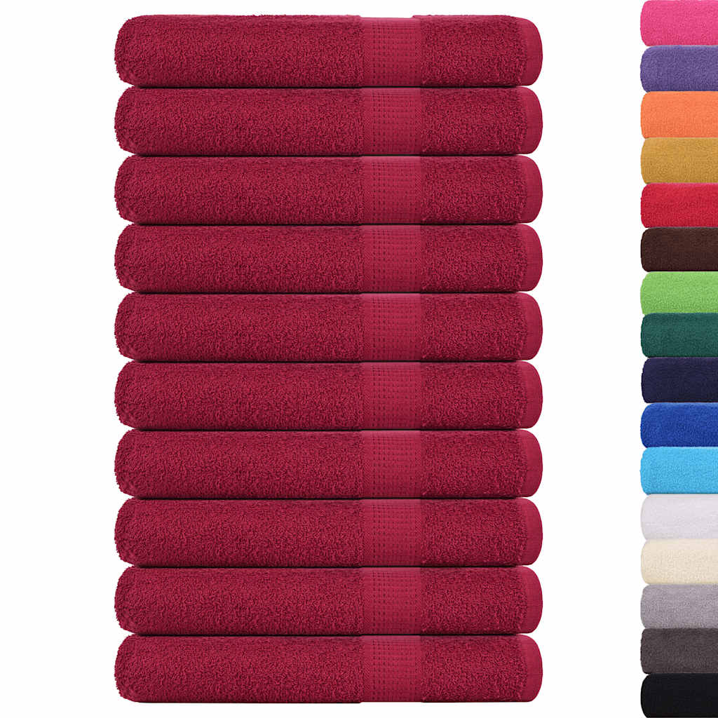 Toalhas frogn 10 pcs 100x200 cm 360 g/m² bordéus