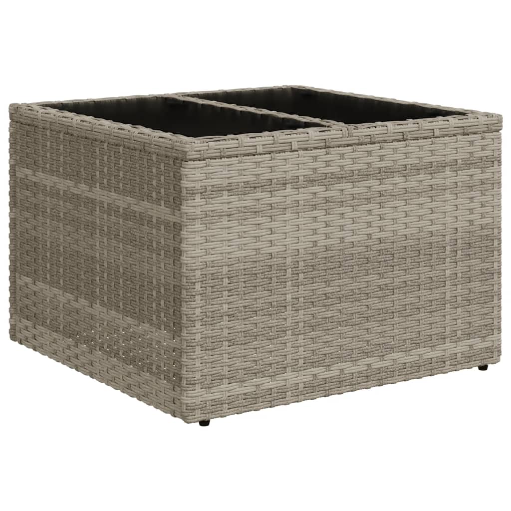 Conjunto de sofá de jardim com 10 peças e almofadas em rattan sintético cinza