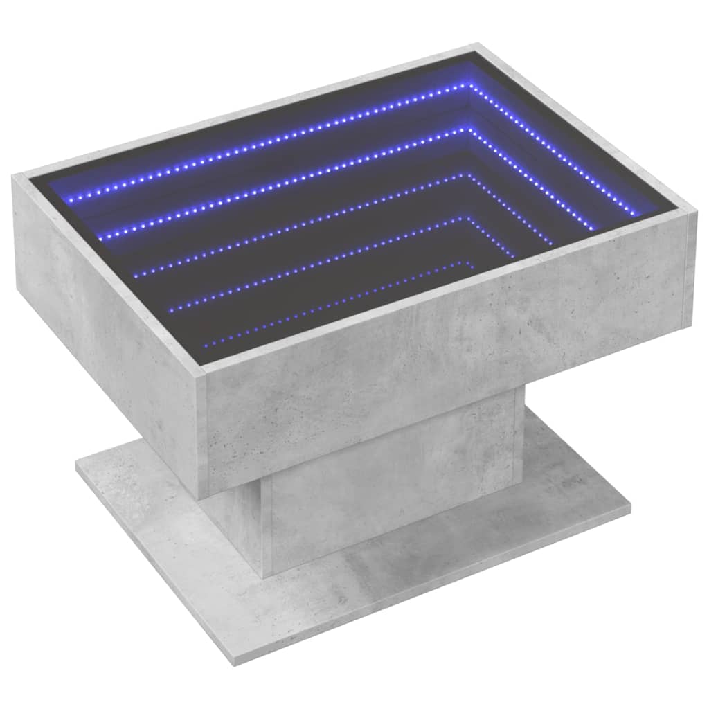 Mesa de centro c/ leds 70x50x45 cm derivados de madeira