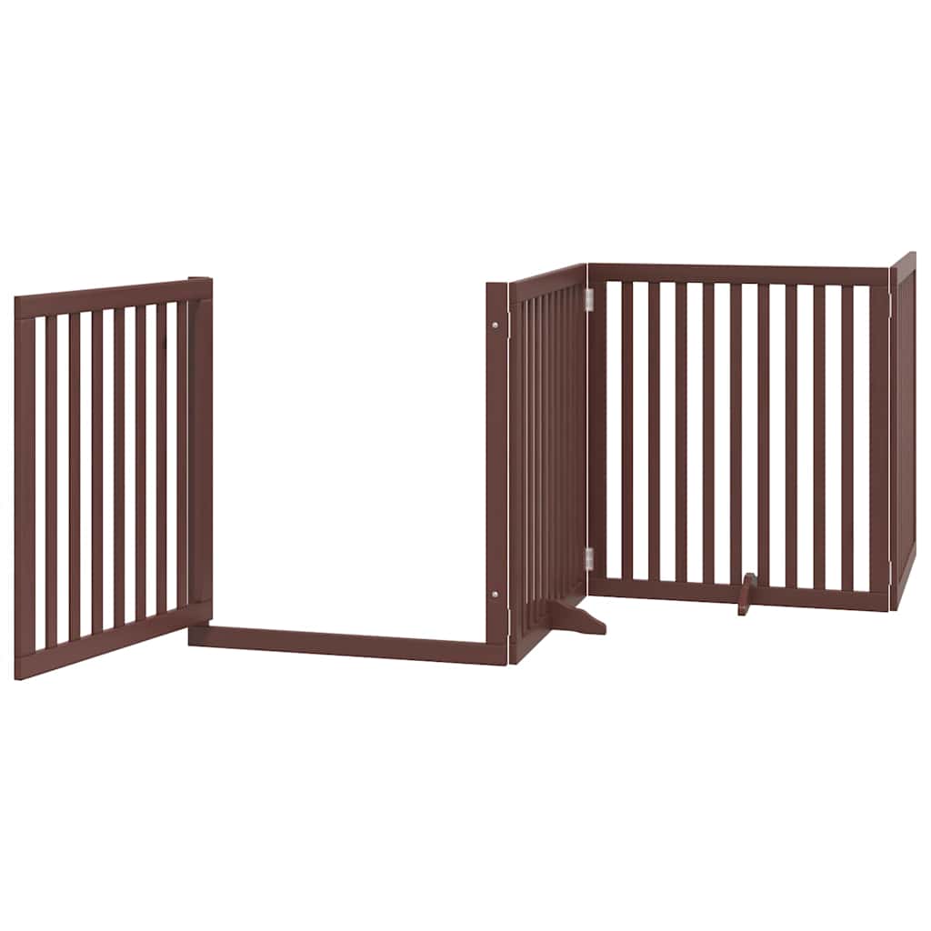Portão cães c/ porta dobrável 12 painéis 960 cm álamo castanho