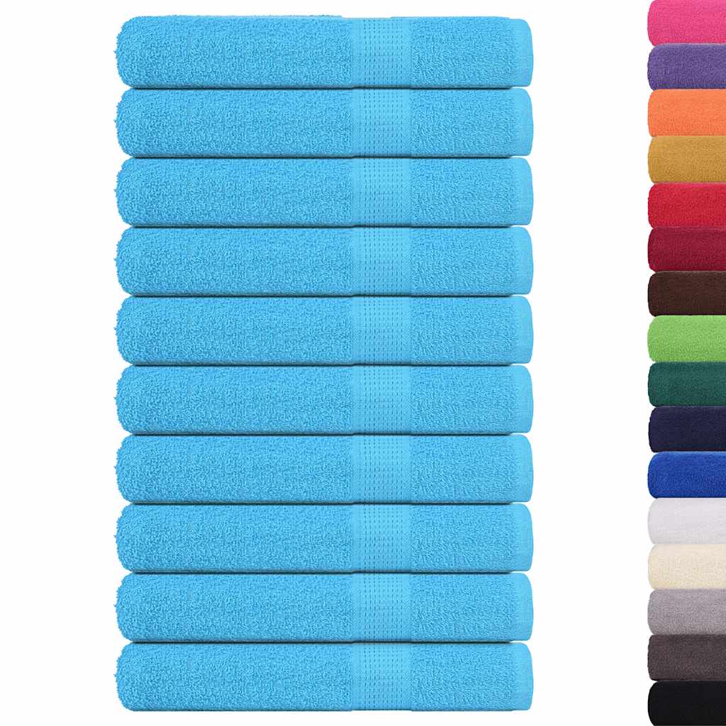 Toalhas frogn 10 pcs 100x200 cm 360 g/m² turquesa