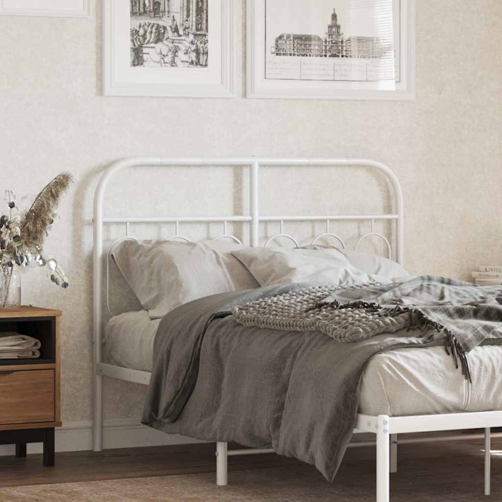 Cabeceira de substituição 120 cm metal branco