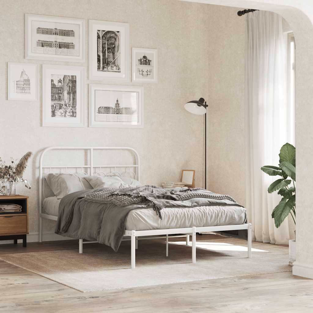 Cabeceira de substituição 120 cm metal branco