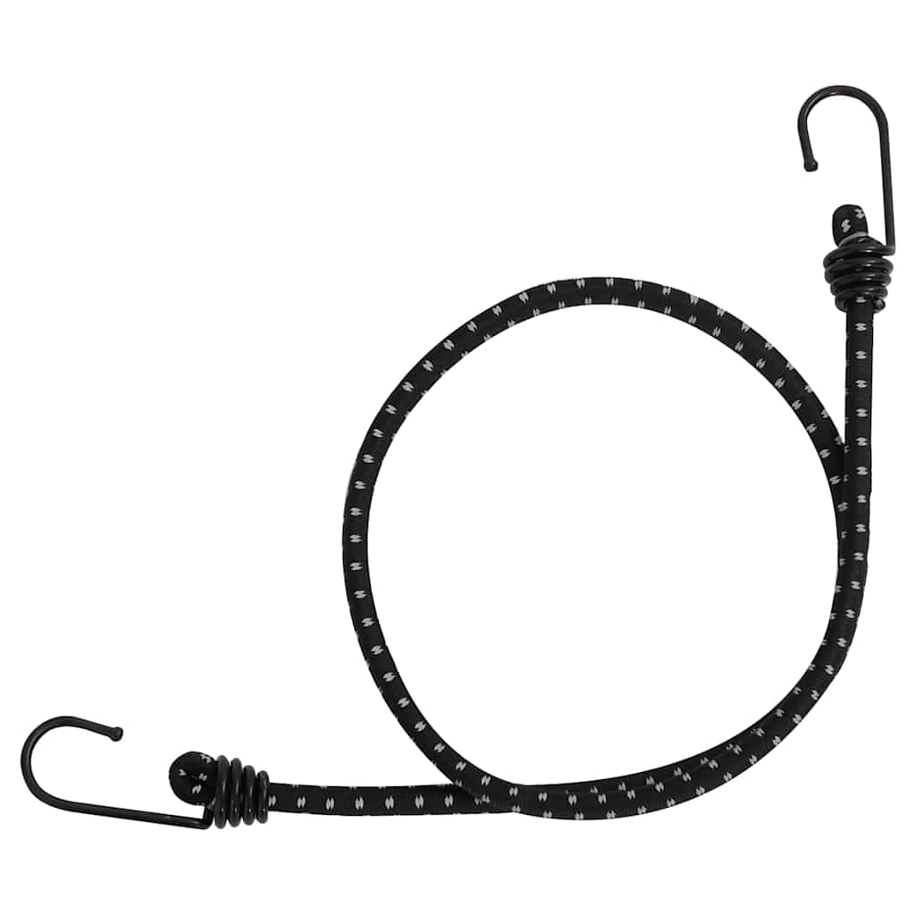 Cordas elásticas c/ faixas refletoras e ganchos 25 pcs 88 cm