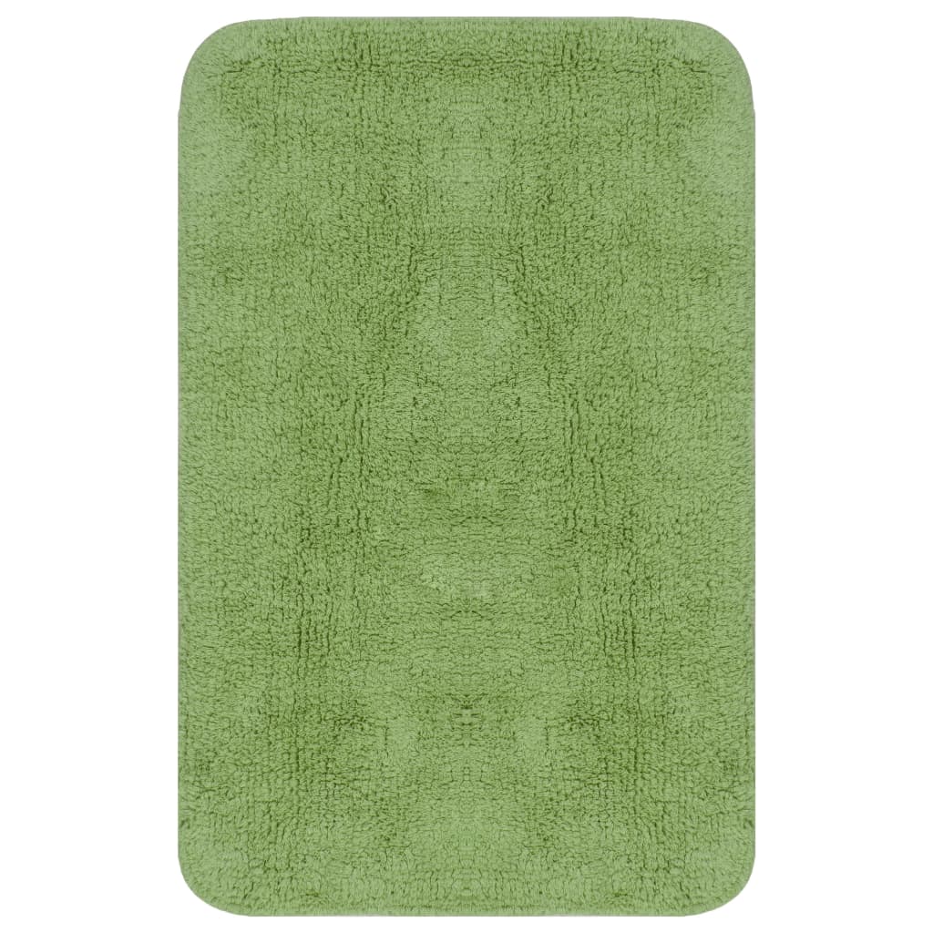 Conjunto tapetes de casa de banho 2 pcs tecido verde