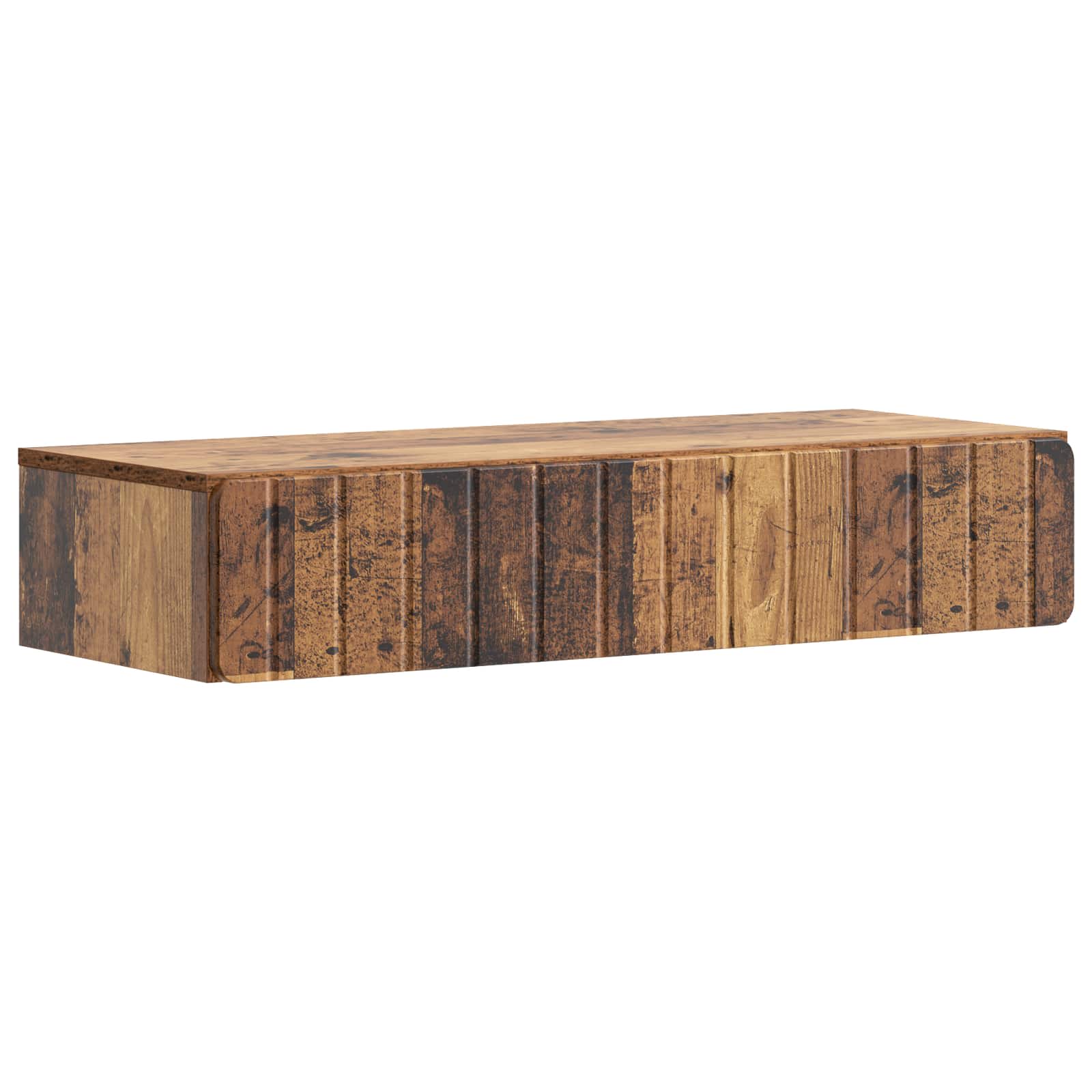 Mesa lateral de parede madeira antiga 87,5 x 34,5 x 17 cm