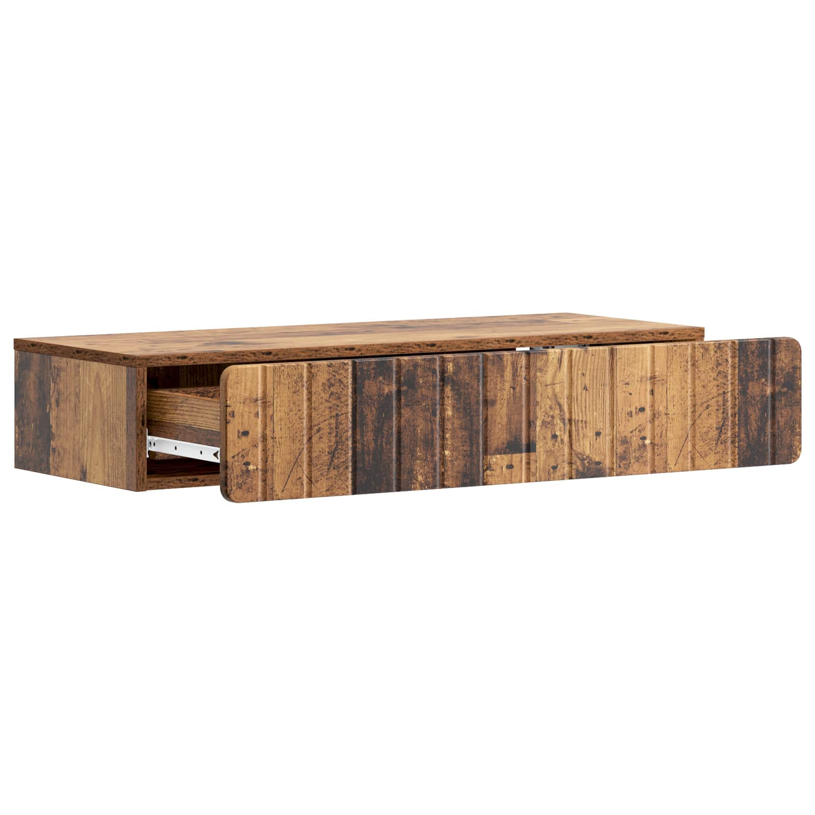 Mesa lateral de parede madeira antiga 87,5 x 34,5 x 17 cm