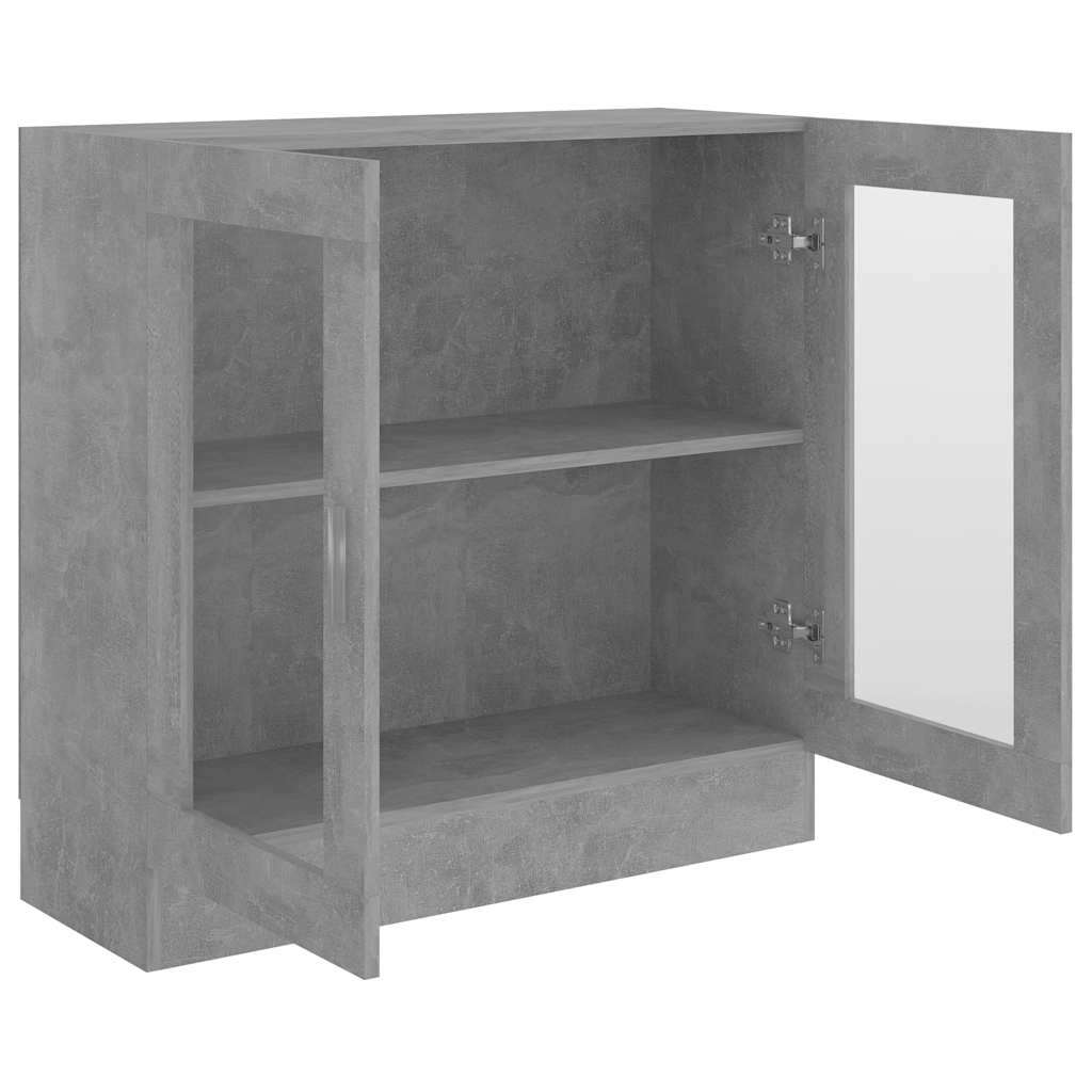 Armário vitrine derivados de madeira cinza cimento