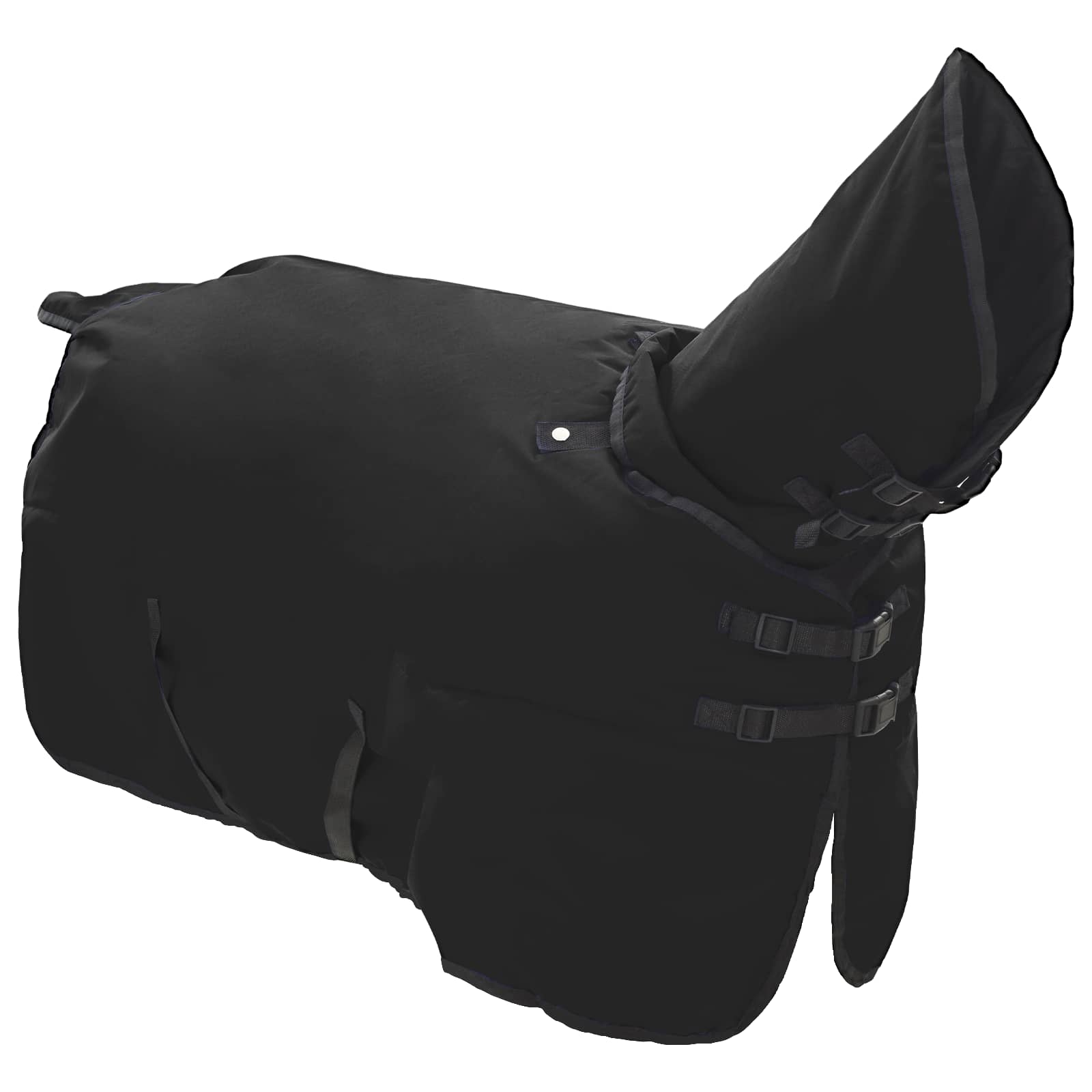 Cobertor de cavalo verde escuro e preto 95 cm poliéster