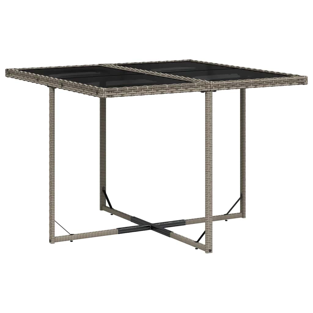 5 Pcs conjunto de jantar p/ jardim c/ almofadões vime PE cinza