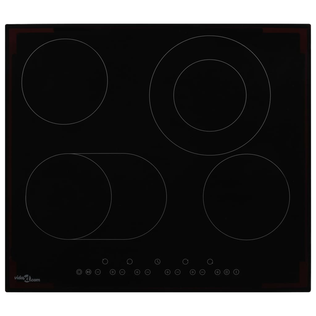 Placa de cerâmica com 4 discos controlo tátil 6600 w