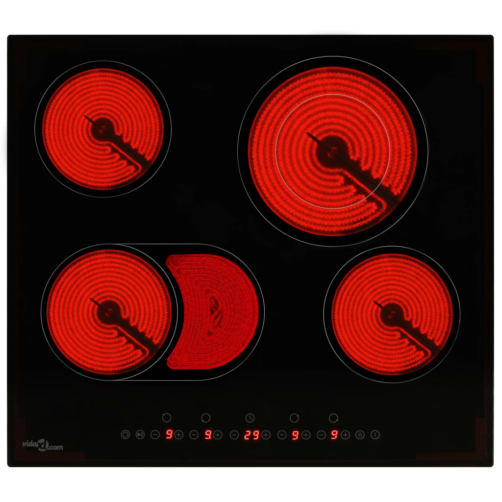 Placa de cerâmica com 4 discos controlo tátil 6600 w