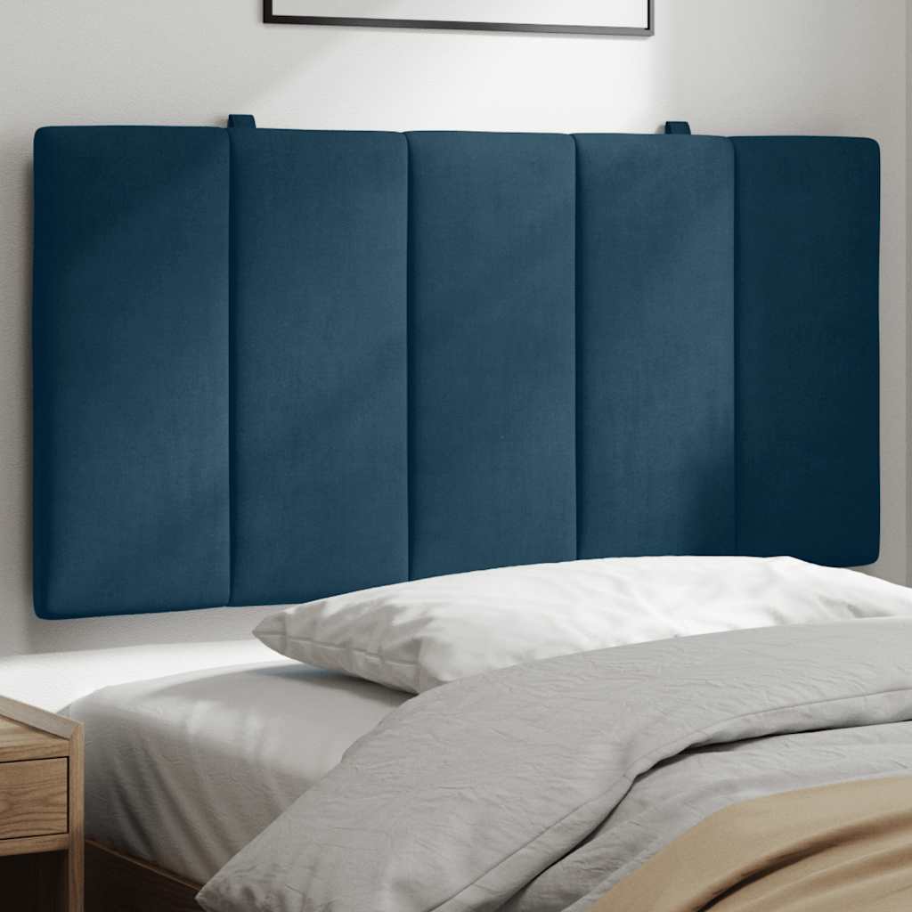 Almofadão de cabeceira hanko 100 cm veludo azul