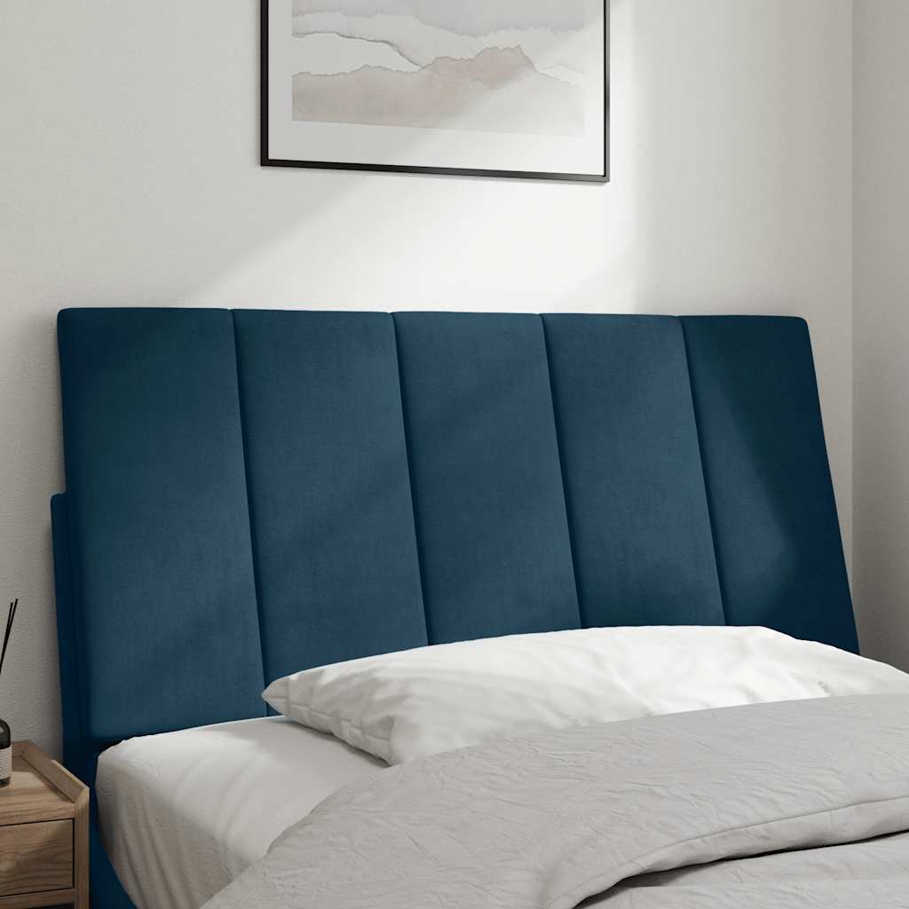 Almofadão de cabeceira hanko 100 cm veludo azul