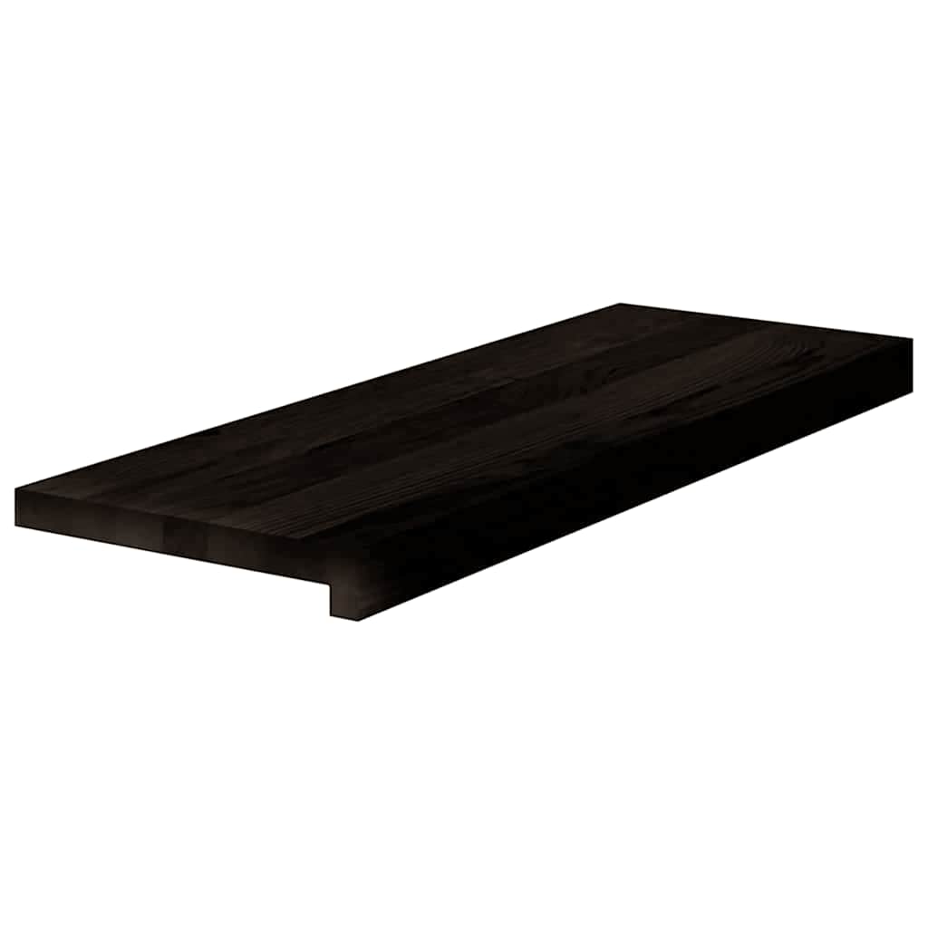 Tapetes de escada 16 pcs 70x25x2 cm carvalho castanho-preto