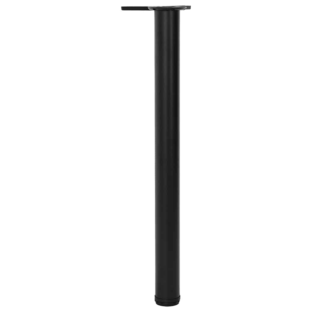4 Pernas de mesa, altura ajustável, preto 710 mm