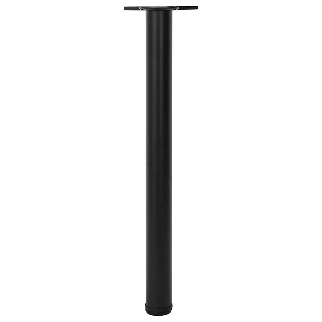 4 Pernas de mesa, altura ajustável, preto 710 mm