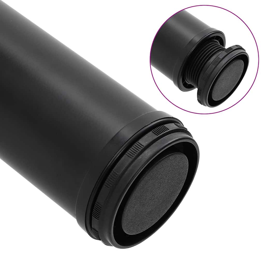 4 Pernas de mesa, altura ajustável, preto 710 mm