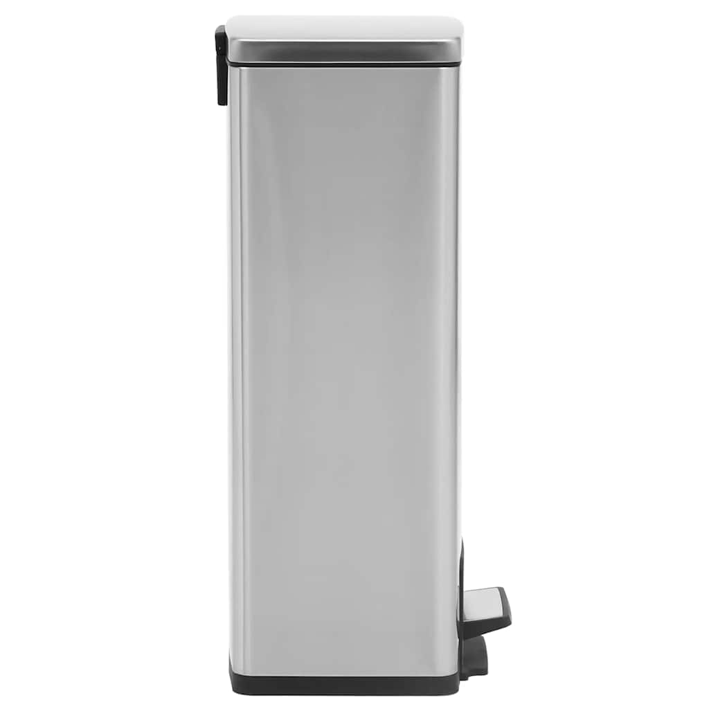 Caixote lixo pedal anti-impressão digit. 30l aço inox. prateado
