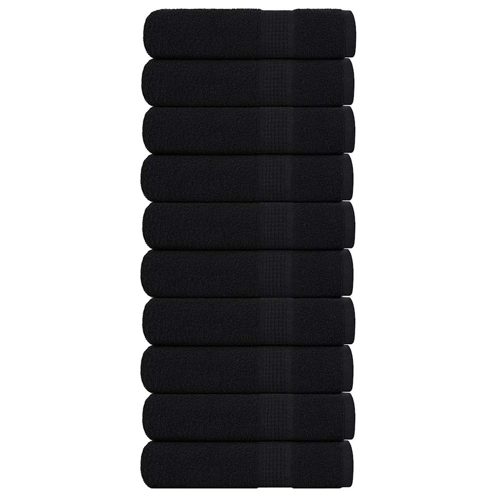 Toalhas de banho frogn 10 pcs 70x140 cm 360 g/m² preto