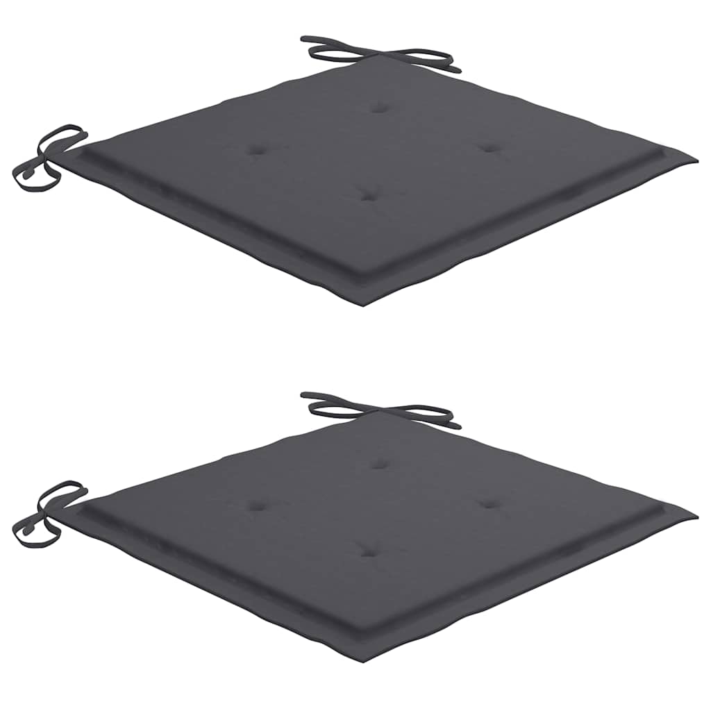 Cadeiras exterior dobráveis c/ almofadões 2 pcs acácia maciça