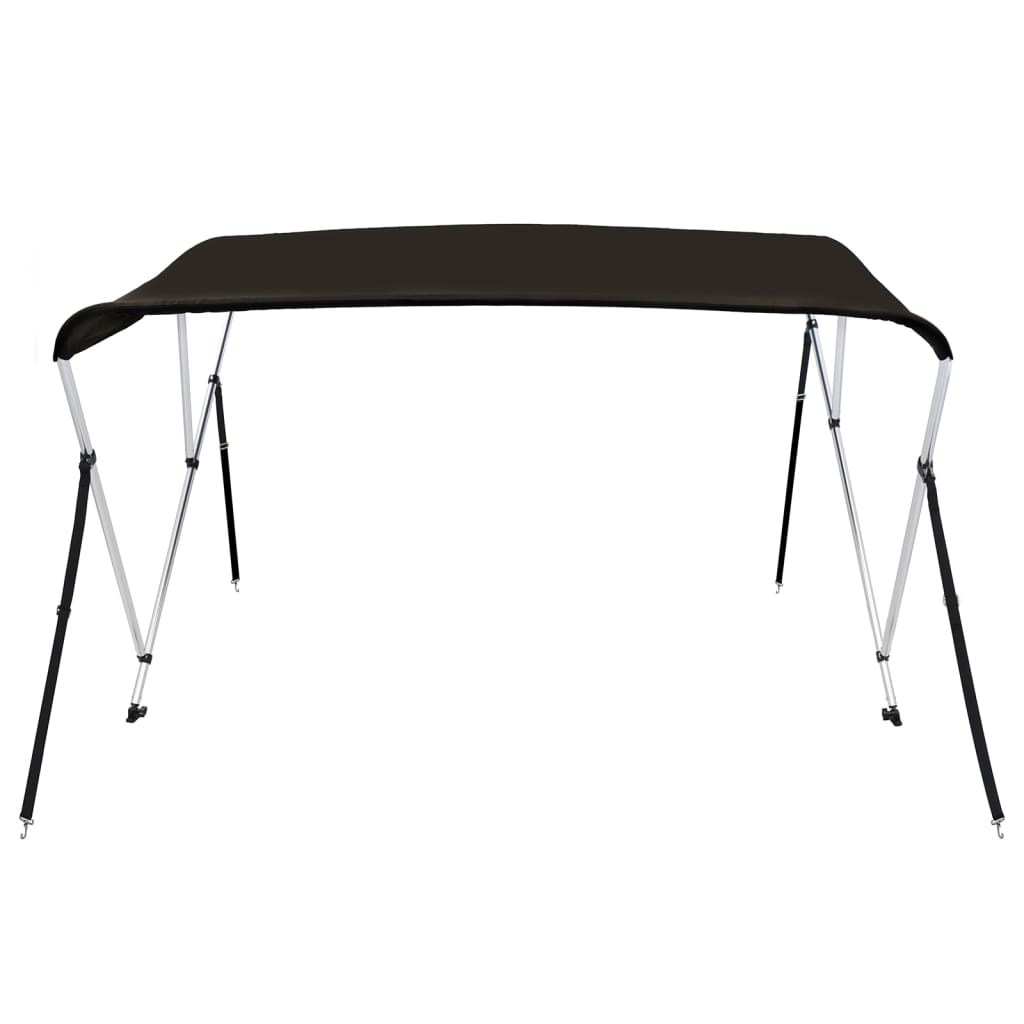 Toldo de 3 arcos bimini 183x140x137 cm preto