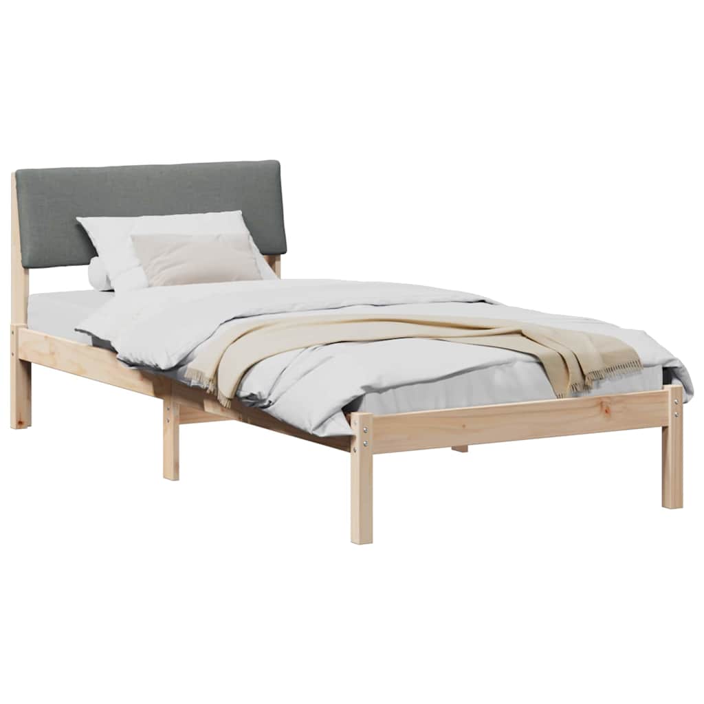 Estrutura da cama castanho e cinzento-escuro 100 x 200 cm