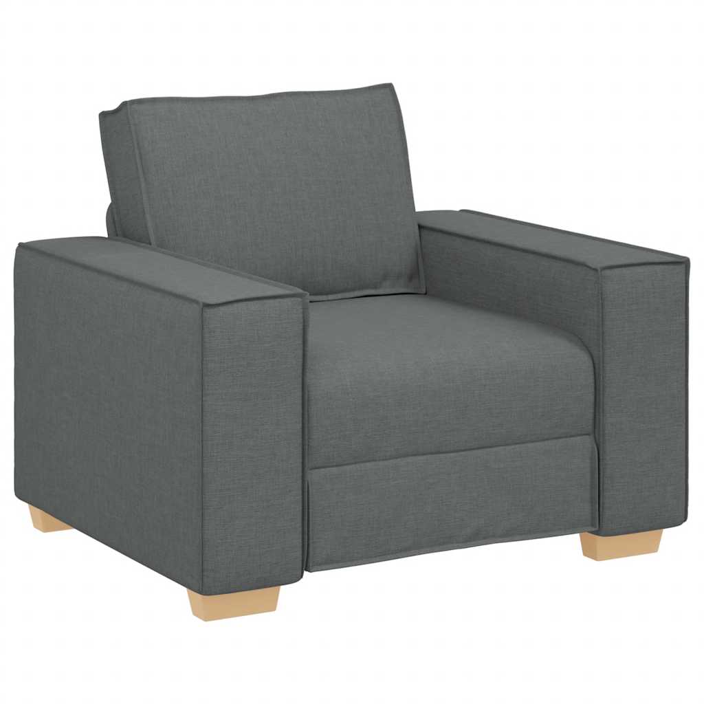 Sofá-cadeira cinza escuro 100x78x84 cm tecido