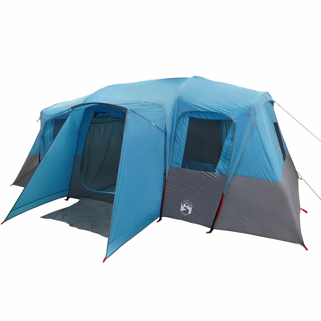Tenda familiar túnel para 16 pessoas impermeável azul