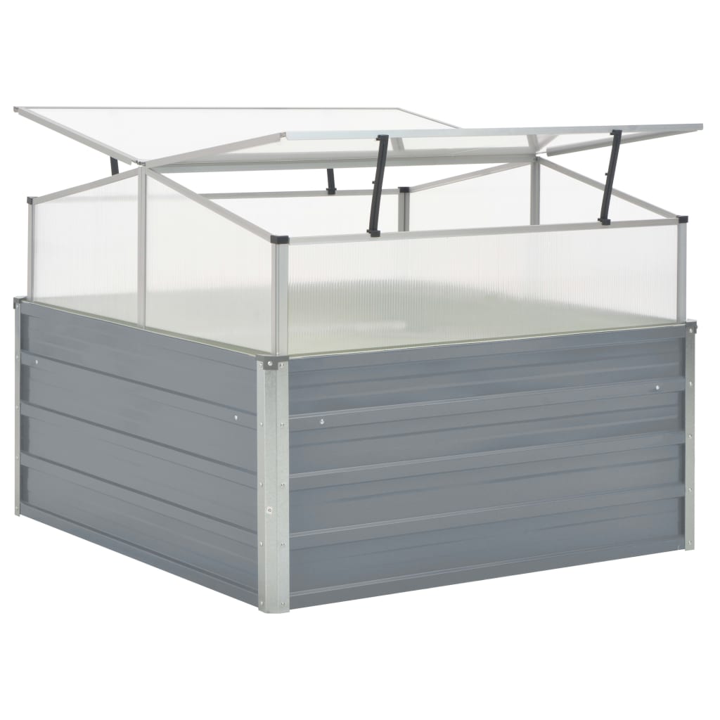 Estufa 100x100x85 cm aço galvanizado cinzento