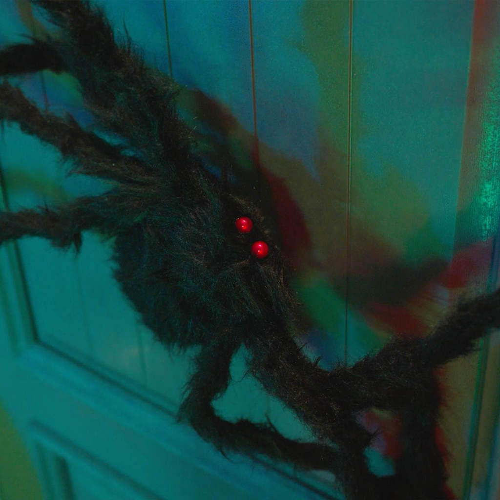 Decoração de aranha de halloween 3 unid. preto 150 cm