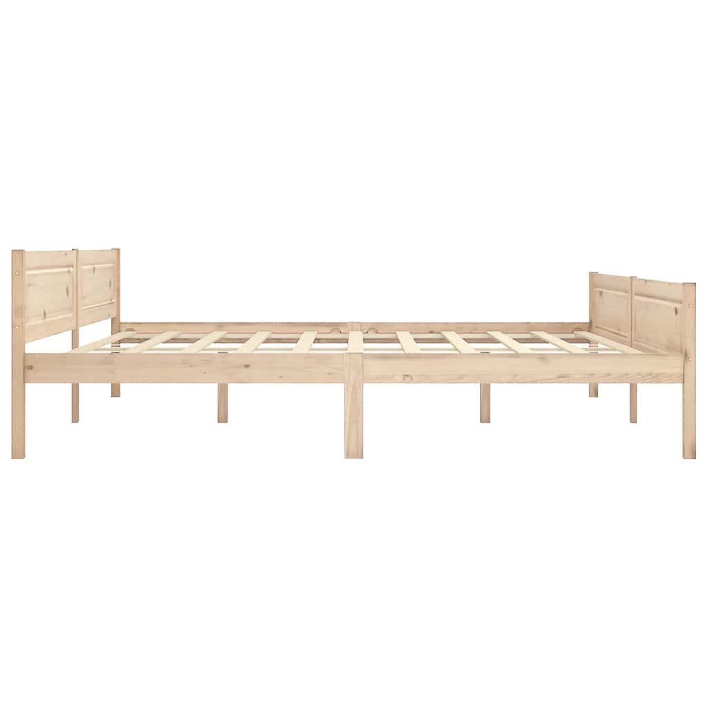 Estrutura de cama 200x200 cm madeira de pinho maciça