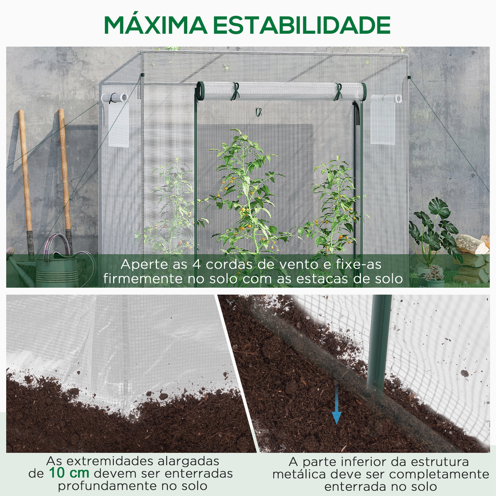 Estufa de jardim pequena estufa de exterior com janelas e estrutura de aço estufa de cultivo 200x76x168 cm branco