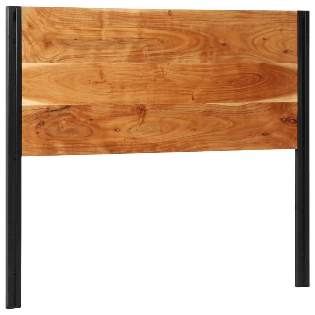 Cabeceira de cama 120 cm madeira de acácia maciça/ferro