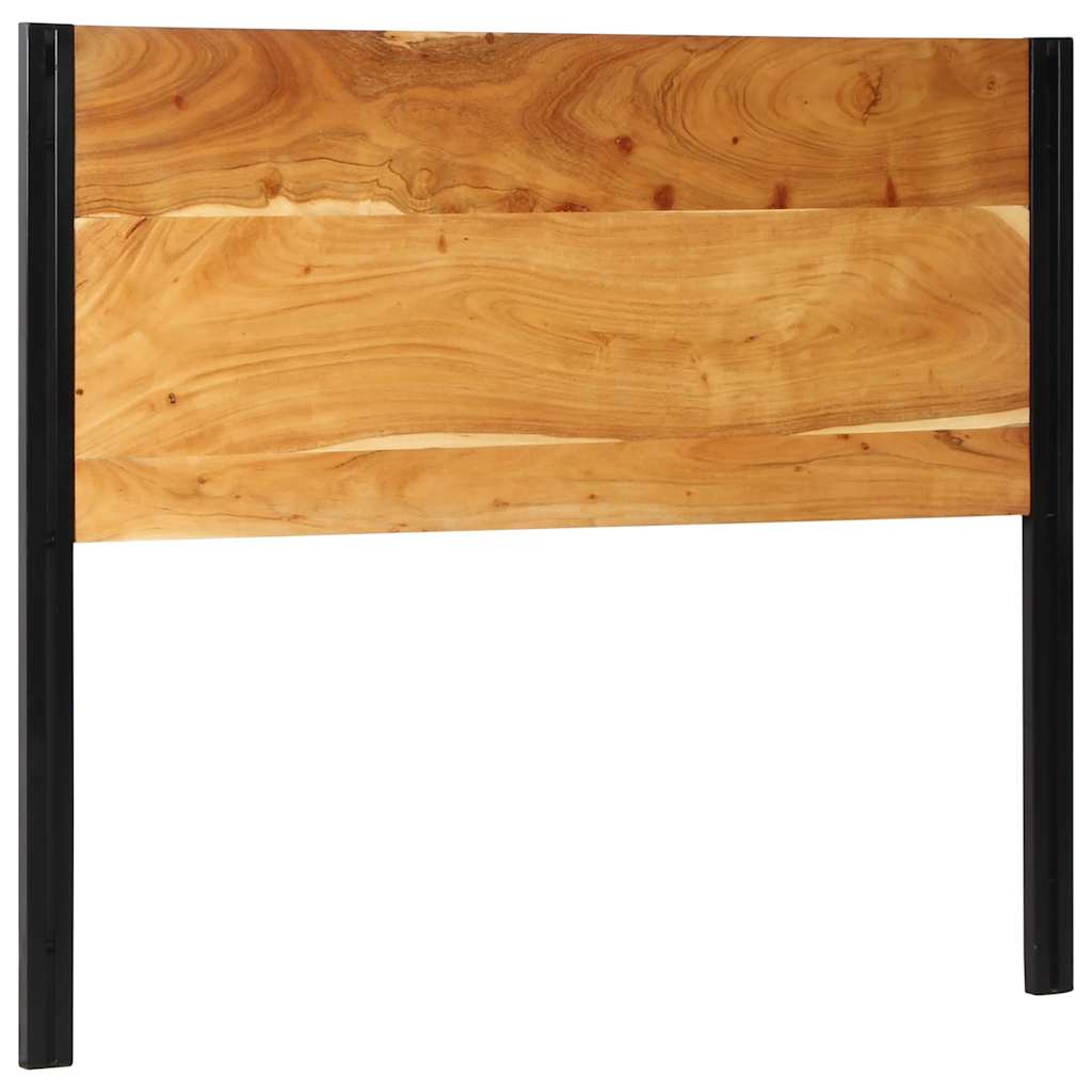 Cabeceira de cama 120 cm madeira de acácia maciça/ferro