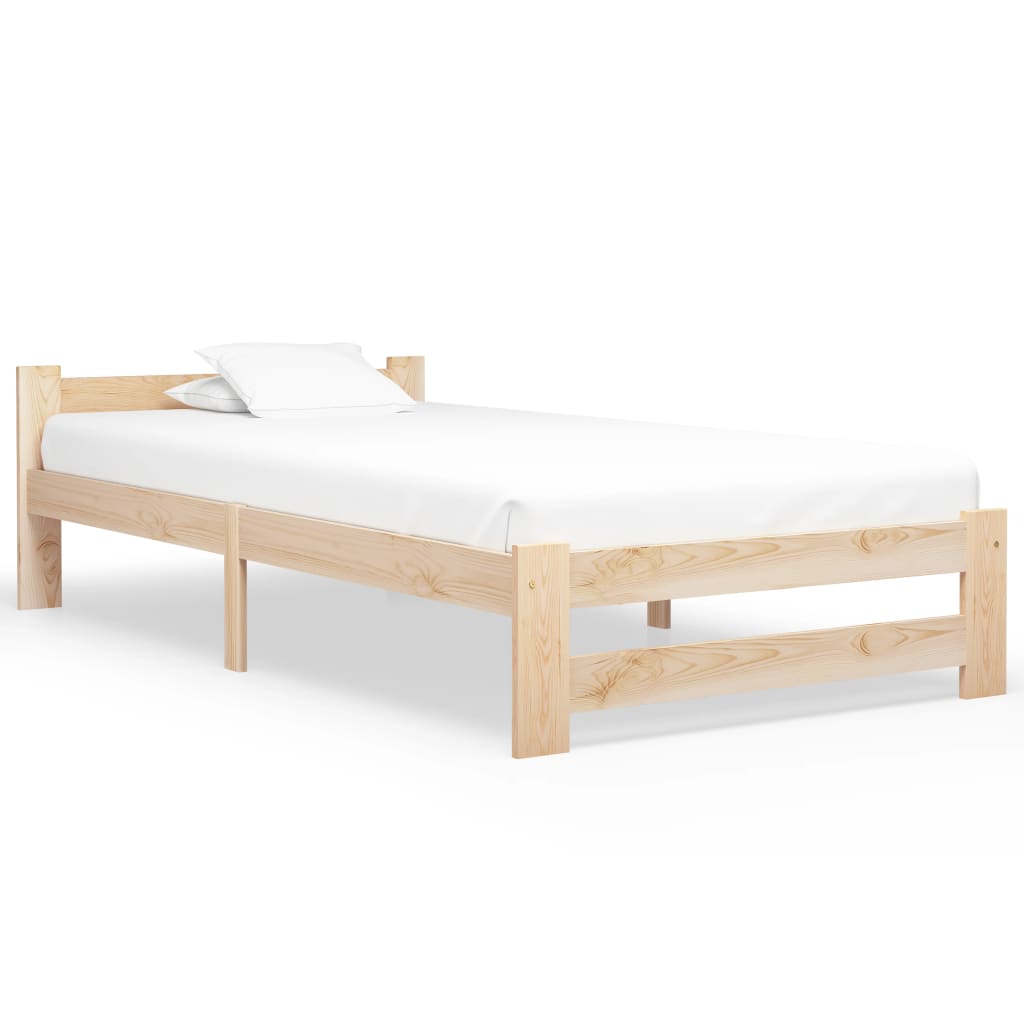 Estrutura de cama 90x200 cm pinho maciço