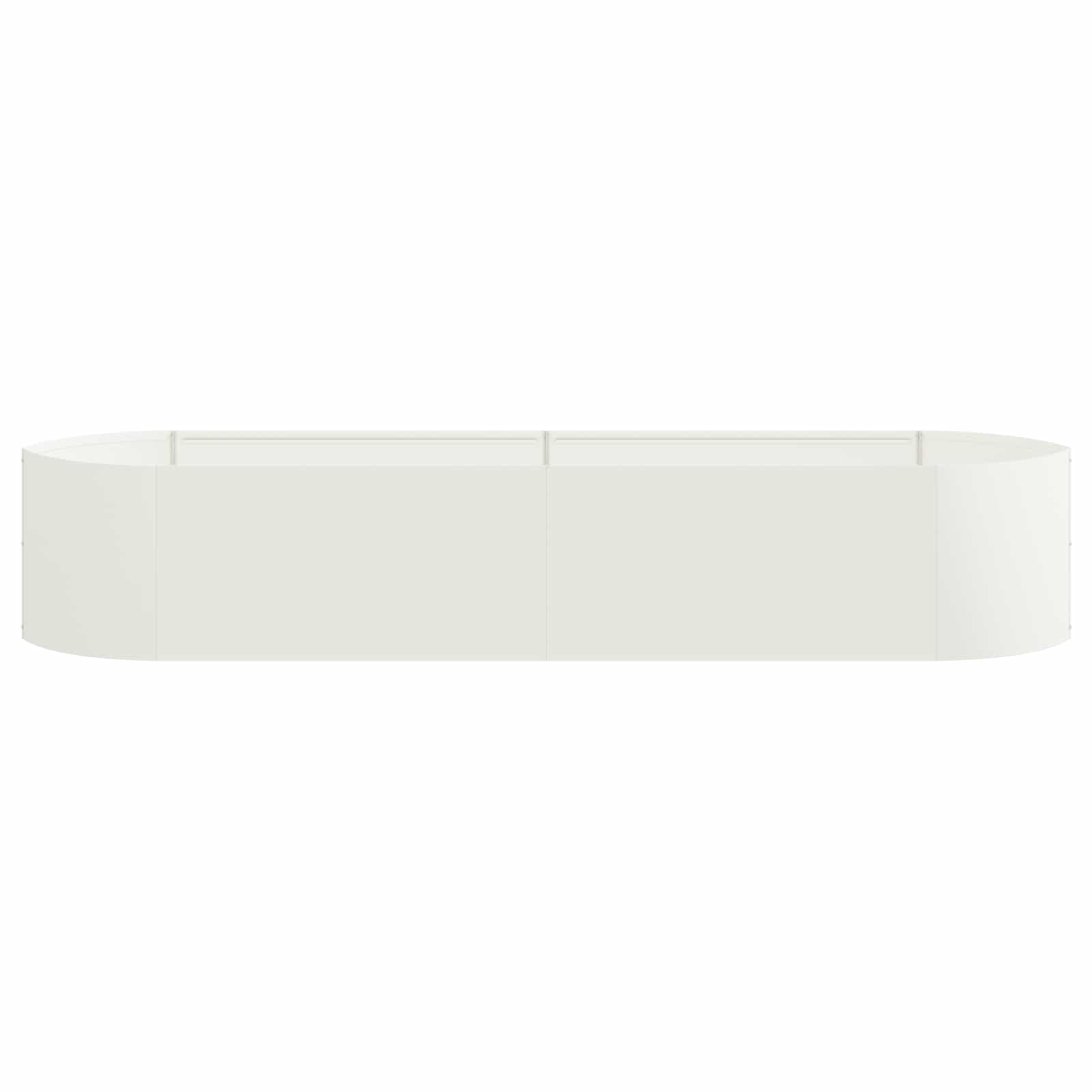 Cama de jardim elevada branco 220 x 40 x 40 cm aço