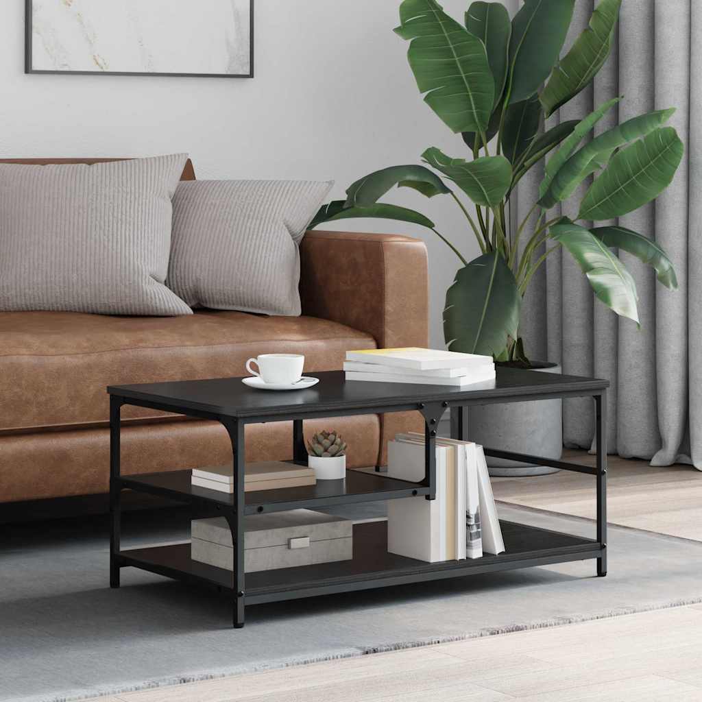 Mesa de centro carvalho preto 90 x 49 x 40 cm