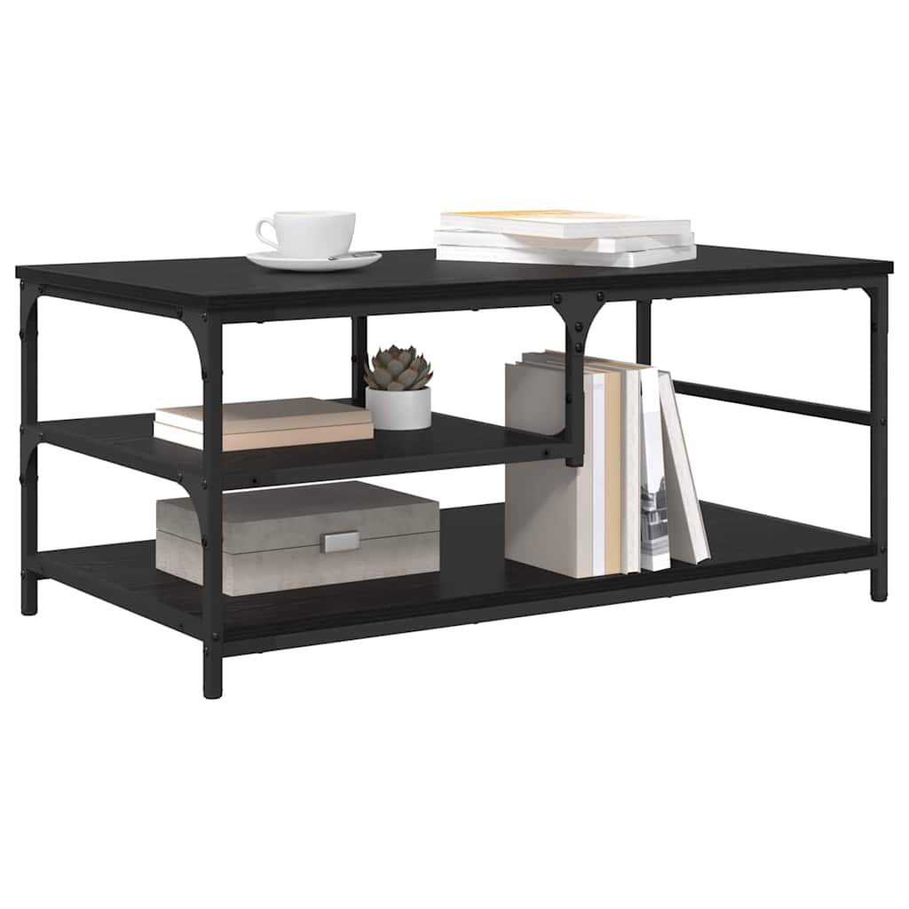 Mesa de centro carvalho preto 90 x 49 x 40 cm
