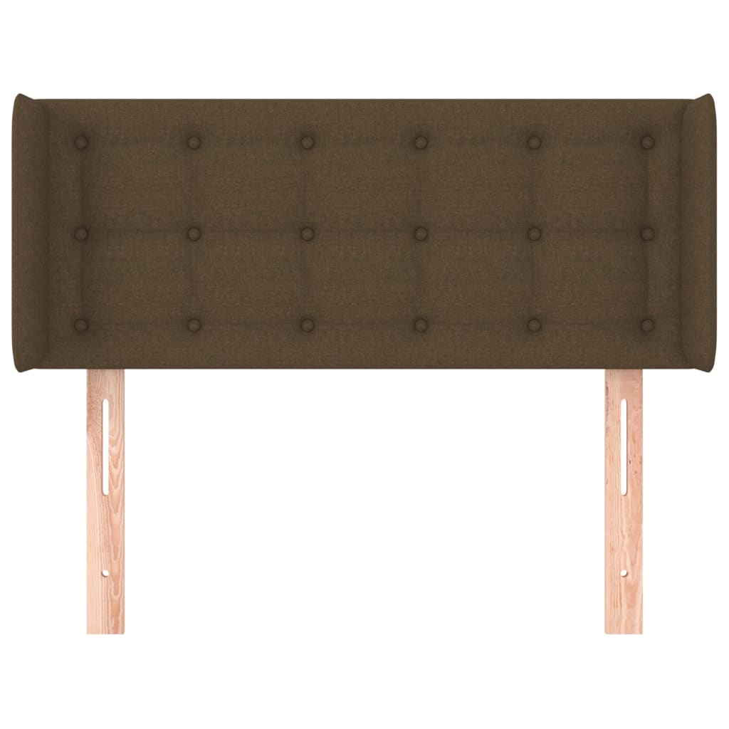 Cabeceira de cama c/ abas tecido 83x16x78/88 cm castanho