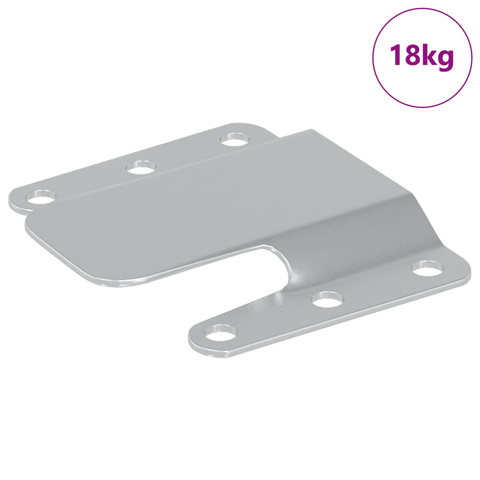 Suporte de montagem flush 419 prateado 75 x 66 x 1,4 mm aço