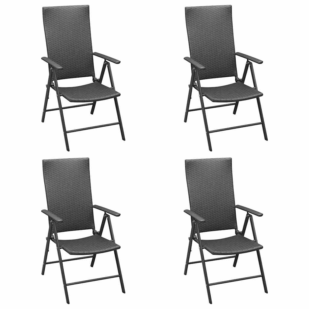 5 Pcs conjunto de jantar para jardim preto e castanho